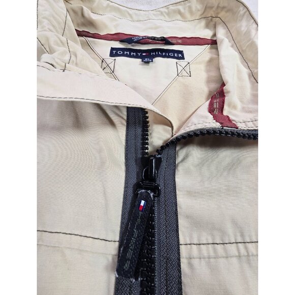 Tommy Hilfiger Beige Utility Field Jacket XL Full Zip Pockets Hong Kong Y2K - Picture 6 of 16